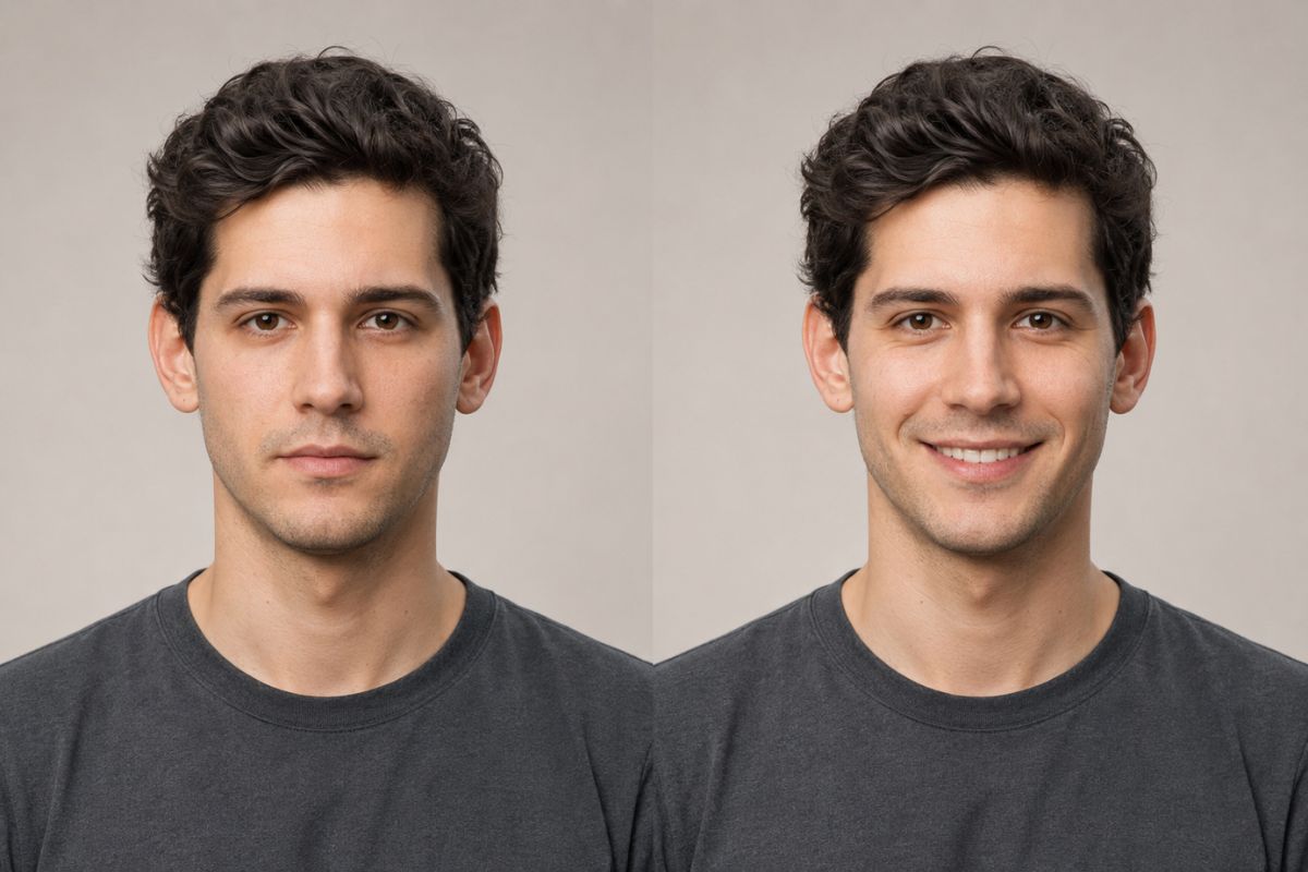 AI Smile Generator — Recognizable Portrait Detail