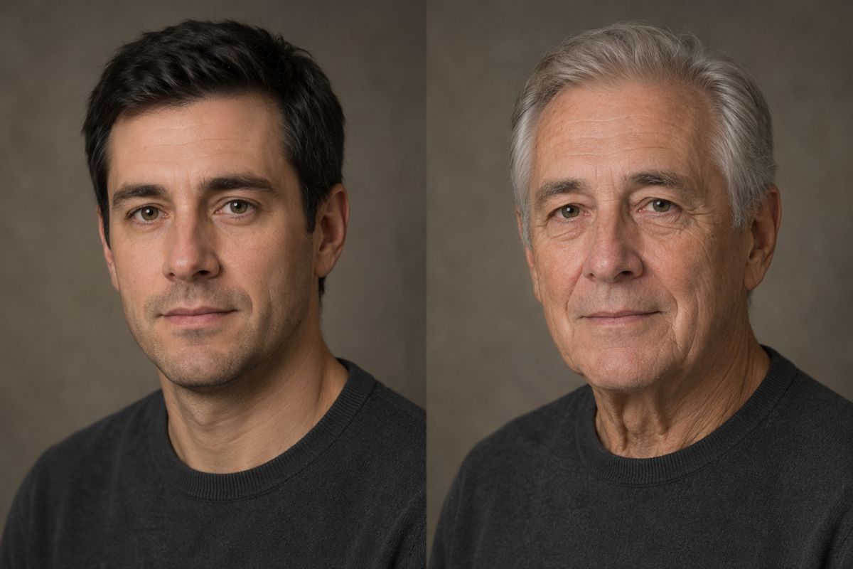 AI aging video preserving facial identity