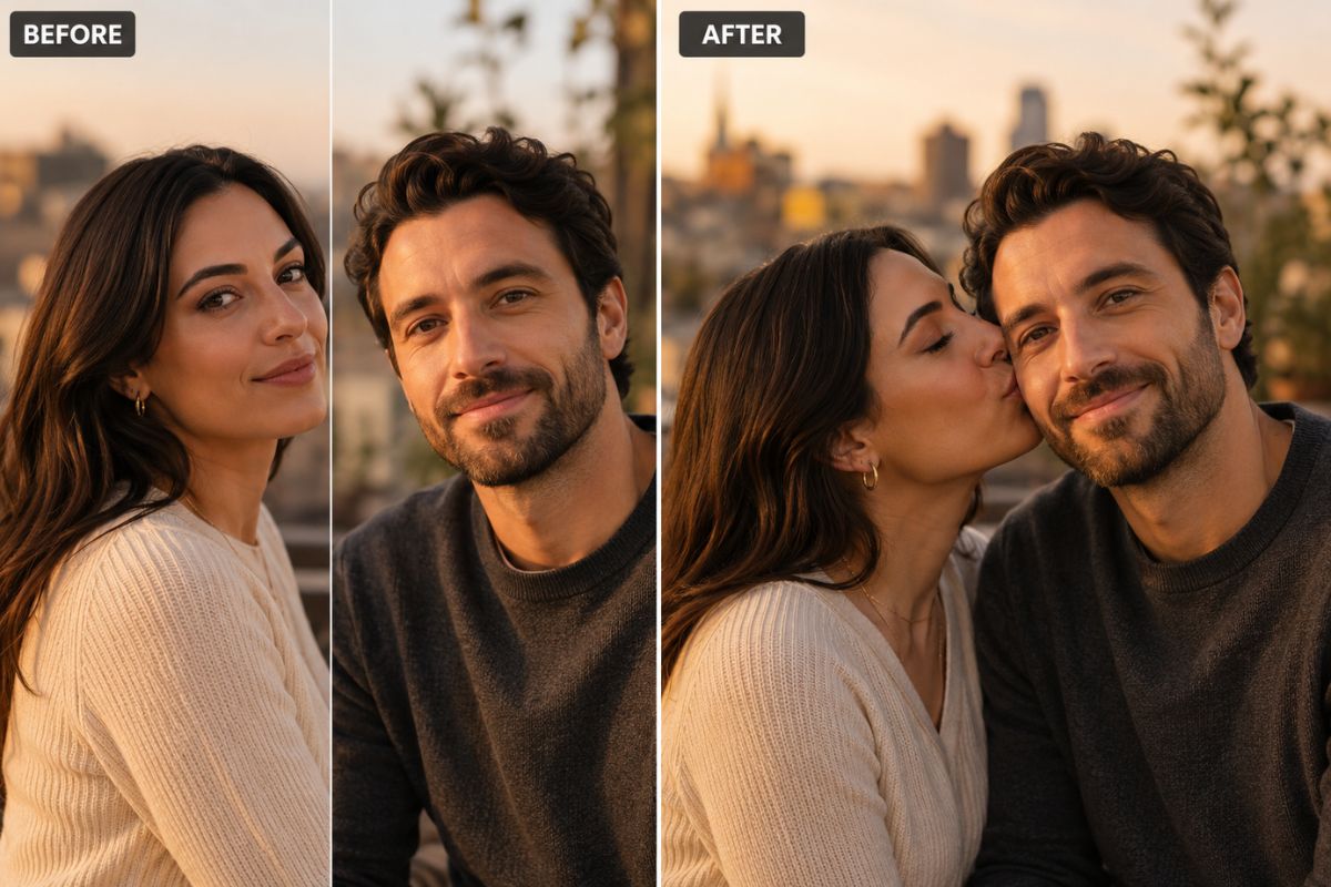 AI Kissing Generator — Two-Person Coherence