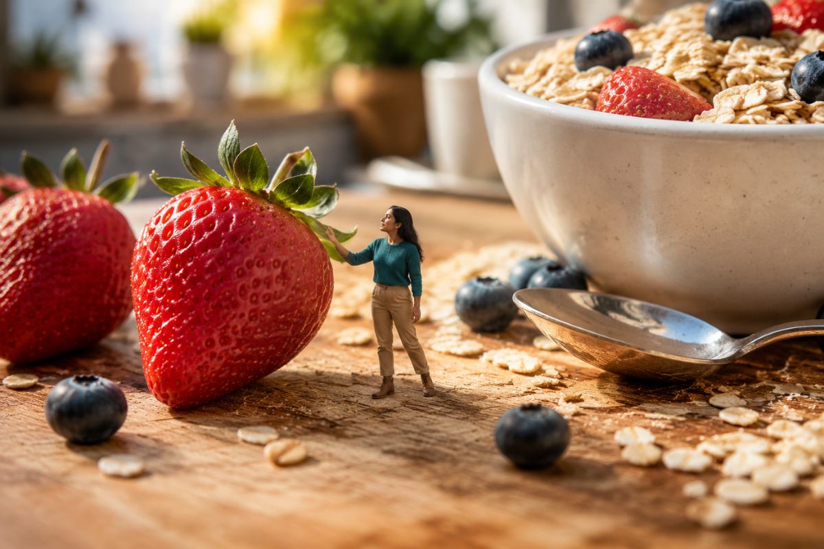 Miniature person with recognizable personal style